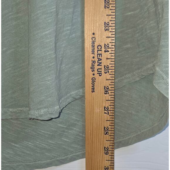 Lucky Brand Embroidered Henley Peasant Top Long Sleeve Split V-Neck Sz XL Green - Picture 12 of 14